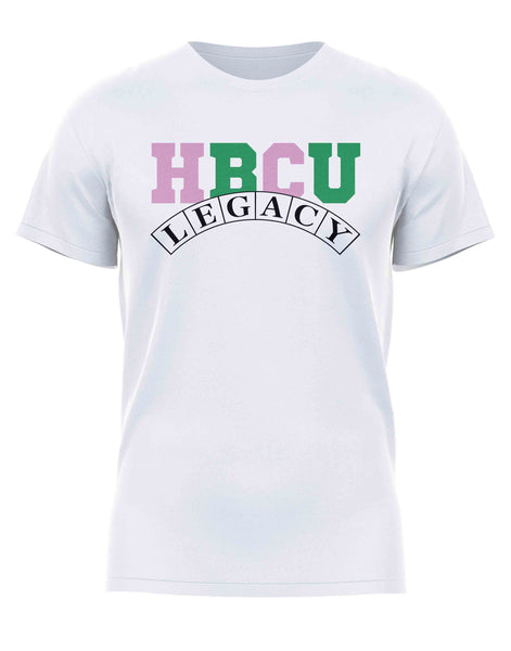 HBCU -“Legacy" (Tee,[Pink/Green] White)#2