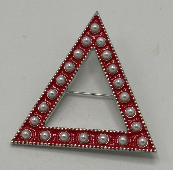Delta Sigma Theta - Pearl Pyramid 2”Brooch (2nd Edition)