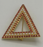 Delta Sigma Theta - Pearl Pyramid 2”Brooch