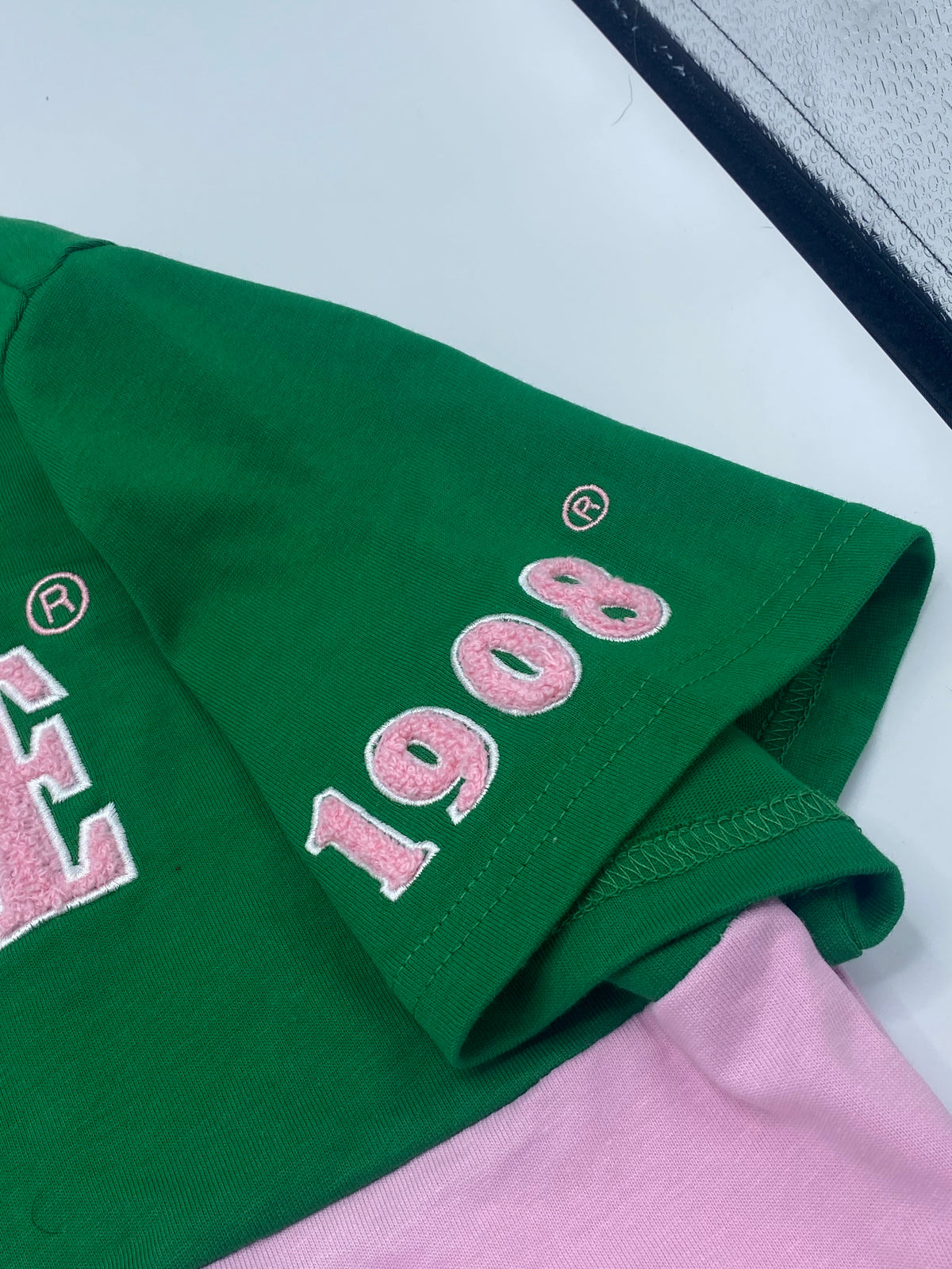 Alpha Kappa Alpha {Skee-Wee - Chenille/ Color Block ,Pink) Da Greek Spot Original Collection