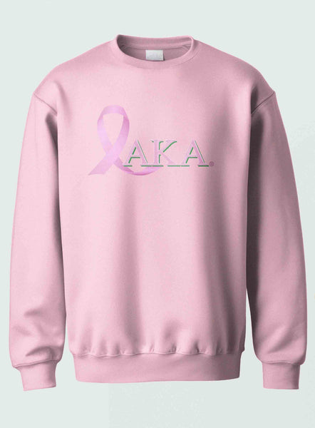 Alpha Kappa Alpha - Breast Cancer Awareness(Crewneck Sweatshirt(Pink/Pink)