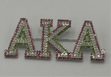 Alpha Kappa Alpha -  Bling Letters 2.75 ”Brooch