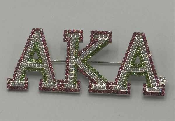 Alpha Kappa Alpha -  Bling Letters 2.75 ”Brooch