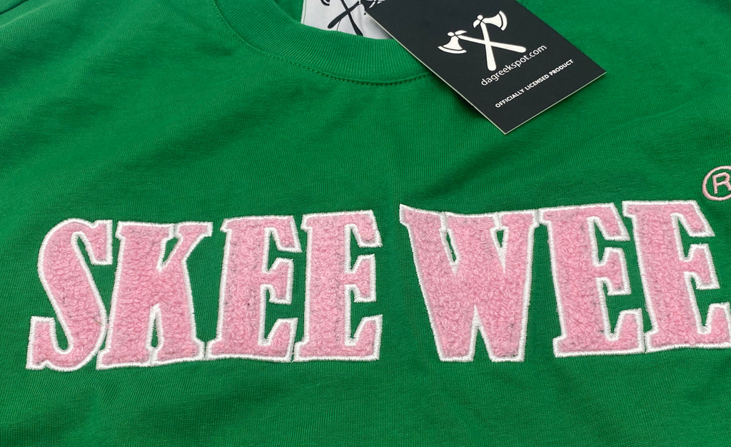 Alpha Kappa Alpha {Skee-Wee - Chenille/ Color Block ,Pink) Da Greek Spot Original Collection