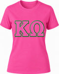 Alpha Kappa Alpha - Kappa Omega Chapter Printed Tee (Pink)
