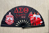 Delta Sigma Theta - Clack Hand Fan (Black w/Since 1913)