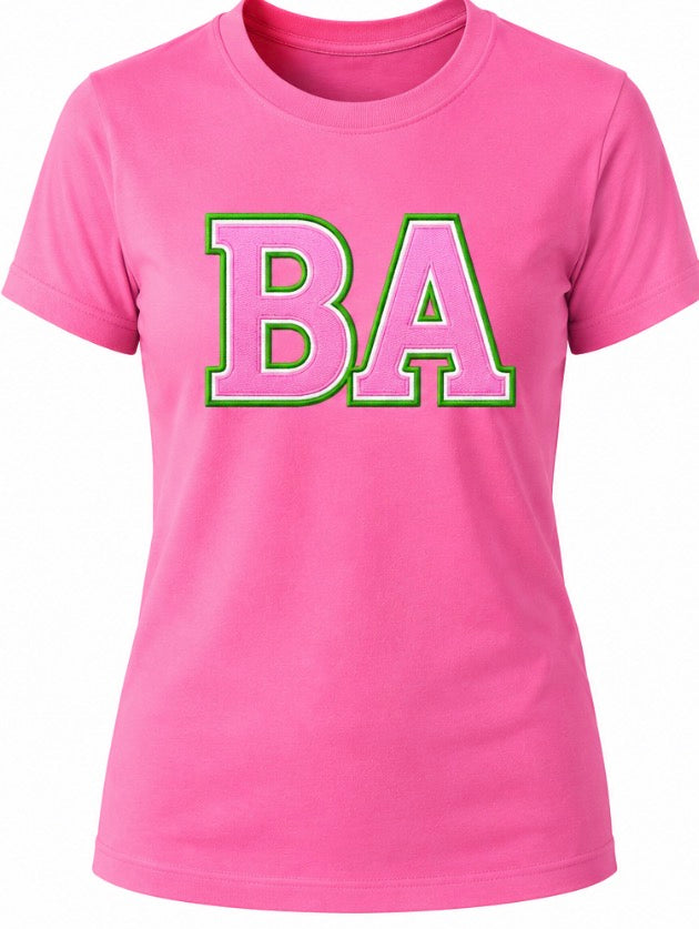 Alpha Kappa Alpha - Beta Alpha Chapter Printed Tee (Pink)