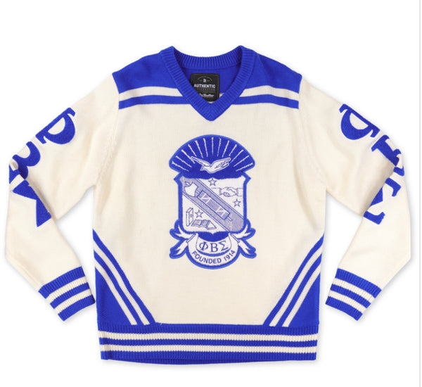 Phi Beta Sigma- VNeck Sweater (Ivory)