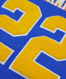 Sigma Gamma Rho - Oversized Chenille & Printed Football Jersey (Blue)
