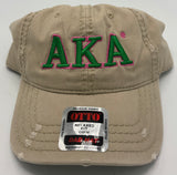 Alpha Kappa Alpha - Letters (Distressed/ Dad Cap)