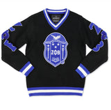 Zeta Phi Beta - VNeck Sweater (Black)