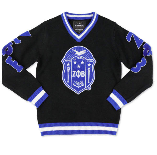 Zeta Phi Beta - VNeck Sweater (Black)