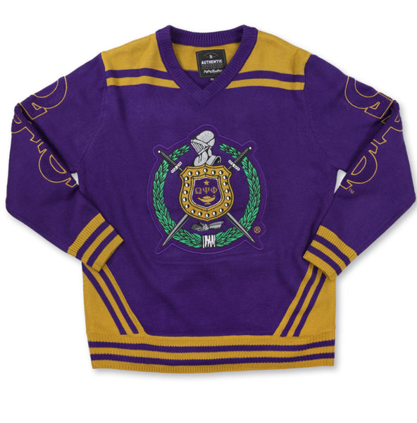Omega Psi Phi - VNeck Sweater (Purple)