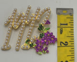 Delta Sigma Theta - 1913 Pearl w/African Violet 2.5”Brooch