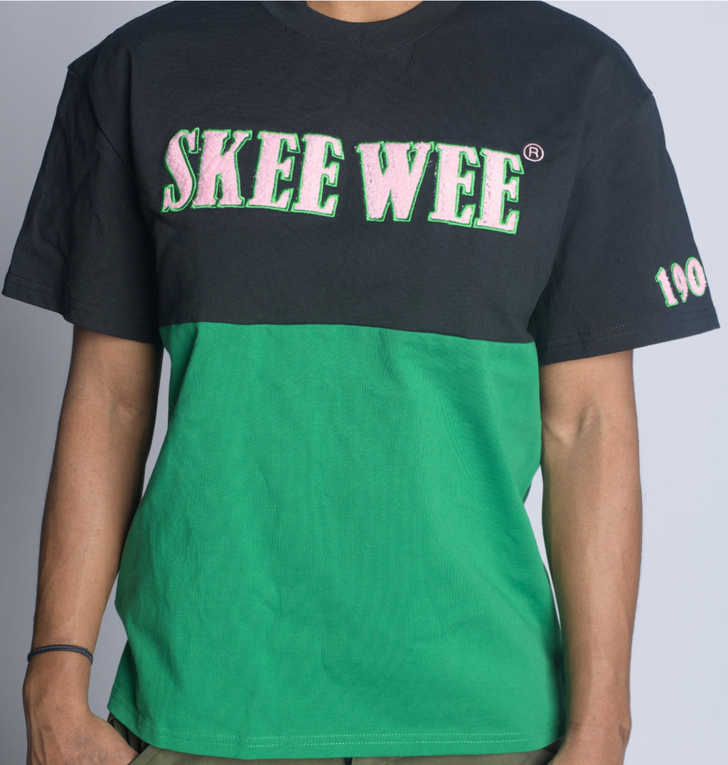 Alpha Kappa Alpha {Skee-Wee - Chenille/ Color Block , Black) Da Greek Spot Original Collection