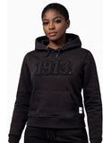 Delta Sigma Theta -  1913 Chenille Stealth Hoodie  w/Rhinestone ( w/Satin Lined Hood & Thumb Holes)
