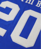 Zeta Phi Beta - Oversized Chenille & Printed Football Jersey (Blue)