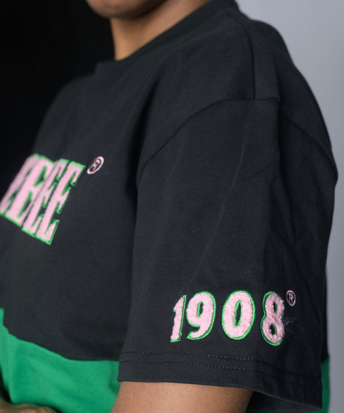 Alpha Kappa Alpha {Skee-Wee - Chenille/ Color Block , Black) Da Greek Spot Original Collection