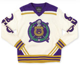 Omega Psi Phi - VNeck Sweater (Ivory)