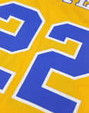 Sigma Gamma Rho - Oversized Chenille & Printed Football Jersey (Gold)
