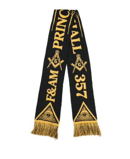 Prince Hall Mason - Scarf (Black/Gold)