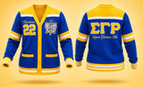 Sigma Gamma Rho - Chenille Cardigan  (Blue) (2Nd Edition)