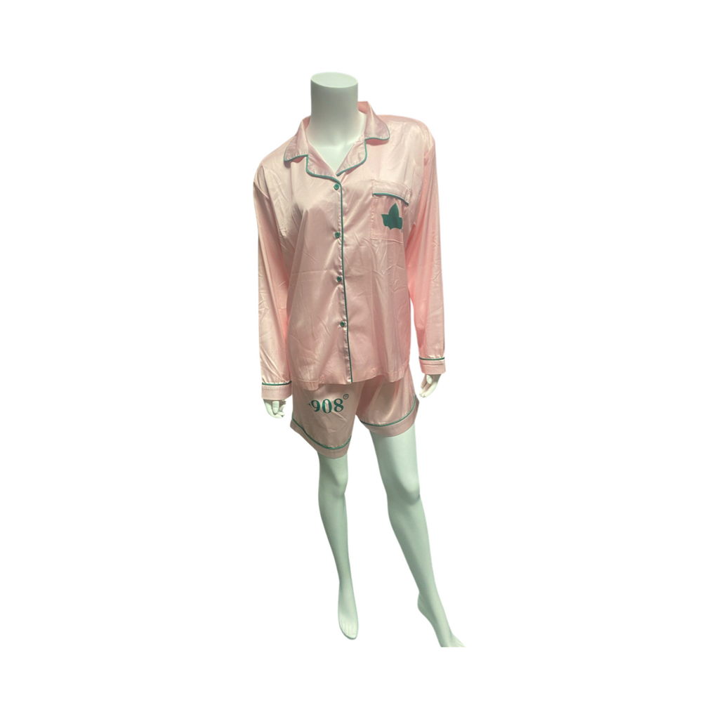 Alpha Kappa Alpha - Pajama Set, Da Greek Spot Original Collection (Shirt/Pants/Shorts)