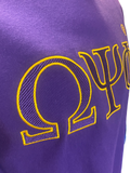 Omega Psi Phi - Double Stitched Embroidered Short Sleeve Shirt, Dagreekspot Original Collection