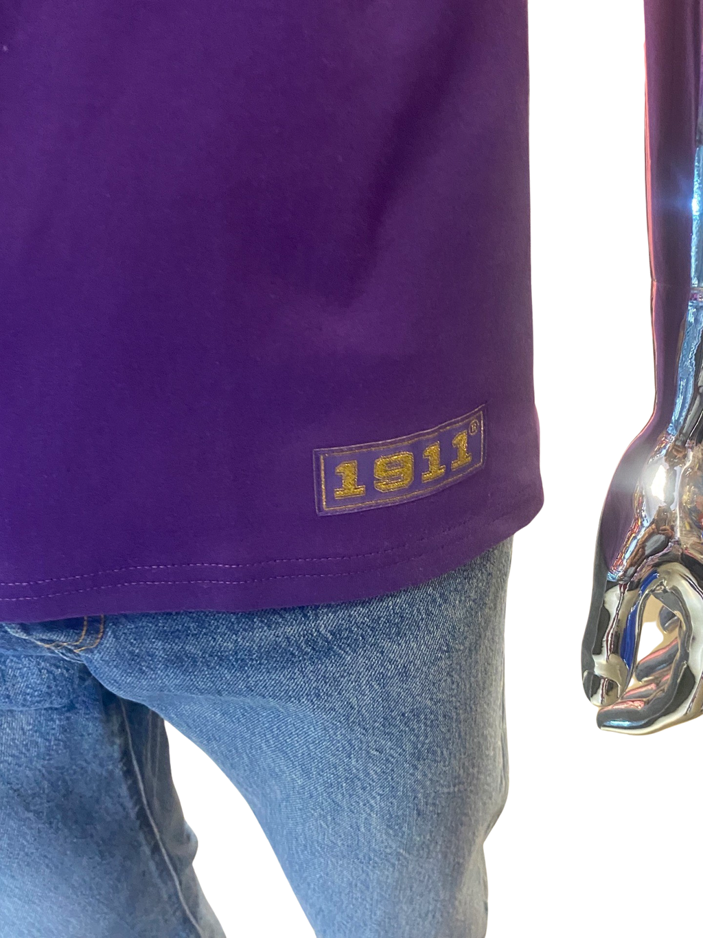 Omega Psi Phi - Double Stitched Embroidered Short Sleeve Shirt, Da Greek Spot Original Collection