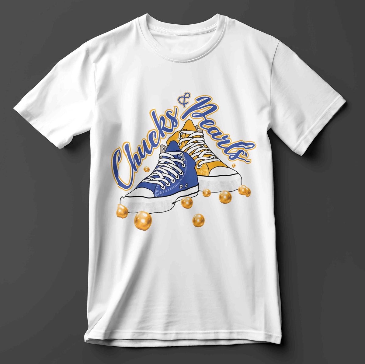 Chucks & Pearls (Gold w/Pearls)