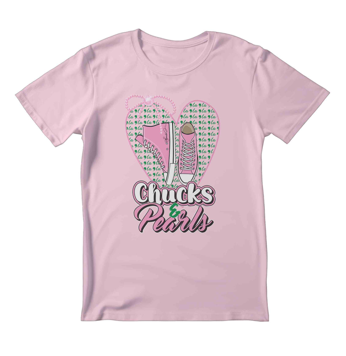 Chucks & Pearls (COMMA- LA) ,Pink