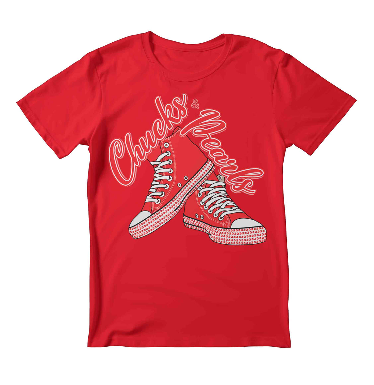 Chucks & Pearls (Red w/Pearl Soles) Red