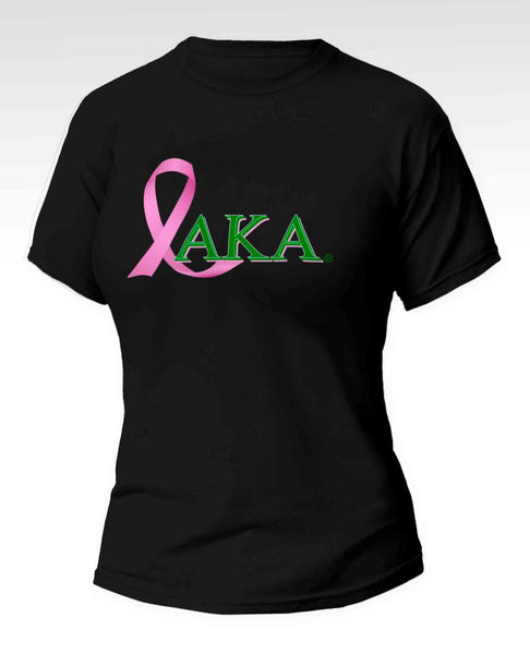 Alpha Kappa Alpha - “Breast Cancer Awareness" (Tee,Black/Green)