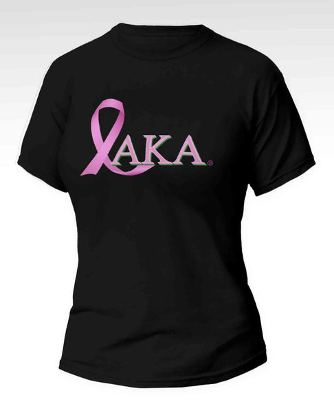 Alpha Kappa Alpha - “Breast Cancer Awareness" (Tee,Black/Pink)