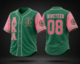 Alpha Kappa Alpha- Baseball Jersey (Green)