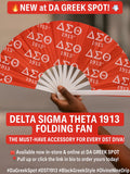 Delta Sigma Theta - Clack Hand Fan (Red)