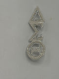 Delta Sigma Theta -  Pearl  Letters 3”Brooch