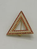 Delta Sigma Theta - Pearl Pyramid 2”Brooch