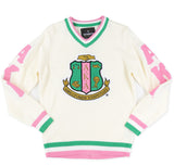 Alpha Kappa Alpha - VNeck Sweater (Ivory)