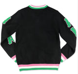 Alpha Kappa Alpha - VNeck Sweater (Black)