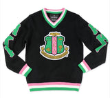 Alpha Kappa Alpha - VNeck Sweater (Black)