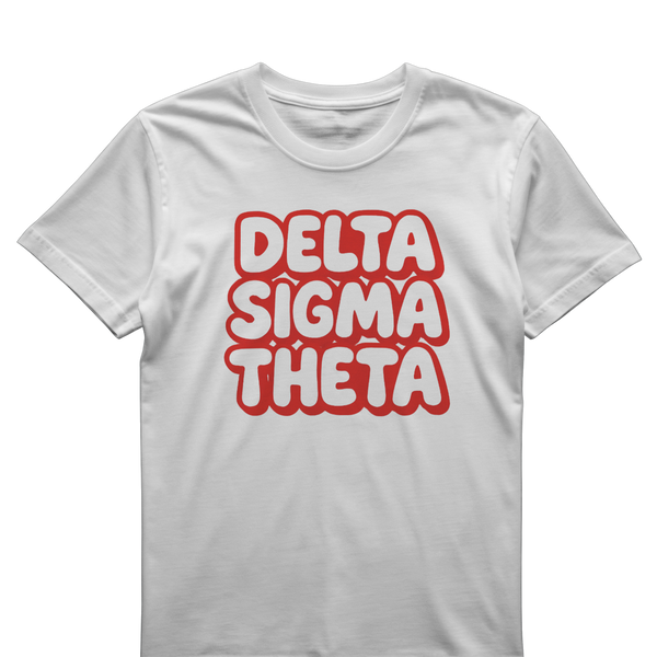 Delta Sigma Theta - Bubble Letter (Printed Tee)