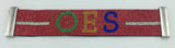 Order of The Eastern Star - Red Bling Bracelet w/Magnetic Closers