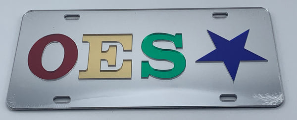 Order of The Eastern Star- Mirror License Plate