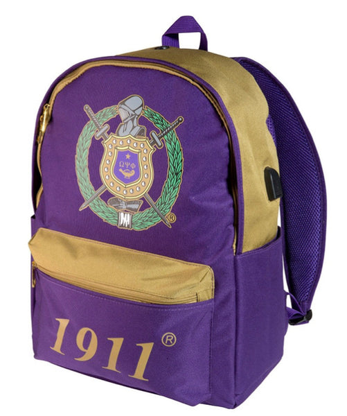 Omega Psi Phi - Backpack w/USB Port