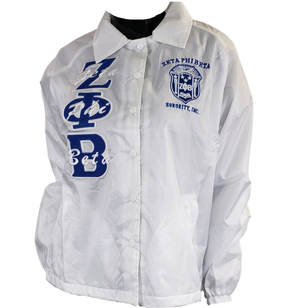 Zeta Phi Beta - Line Jacket (White)