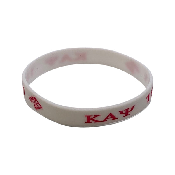 Kappa Alpha Psi - Silicone Wrist Band (White)