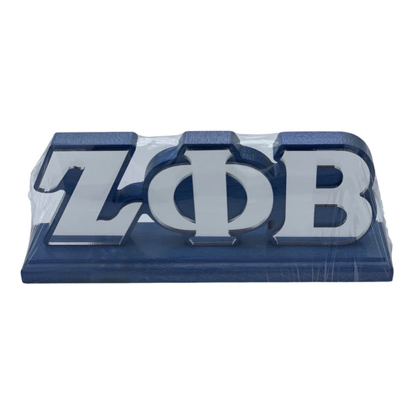 Zeta Phi Beta - Colored Desktop Letter Set (Blue) 11”x4.5”