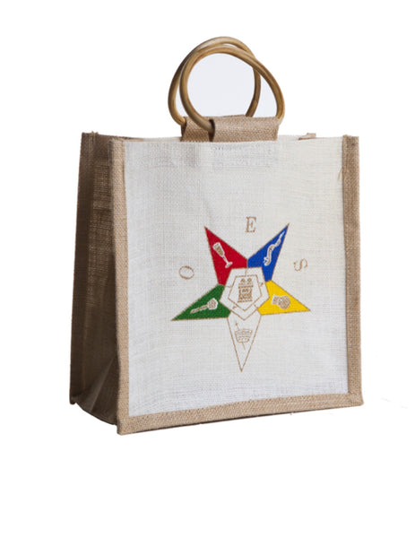 Order of Eastern Star - Mini Jute Bag (Shield)