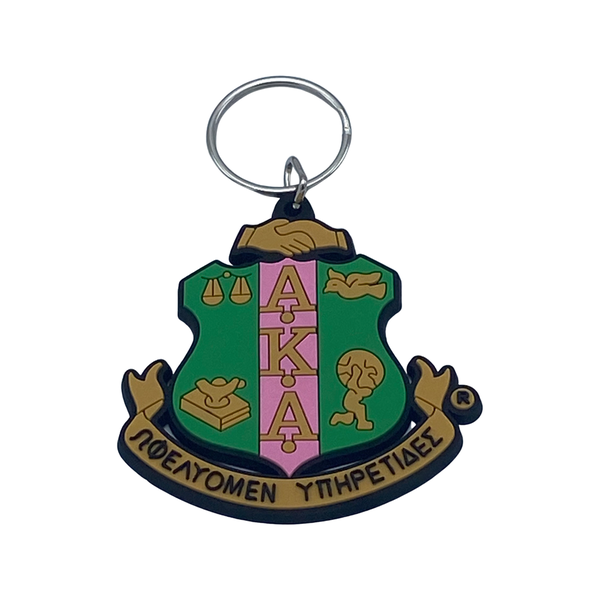 Alpha Kappa Alpha - Rubber Shield Keychain